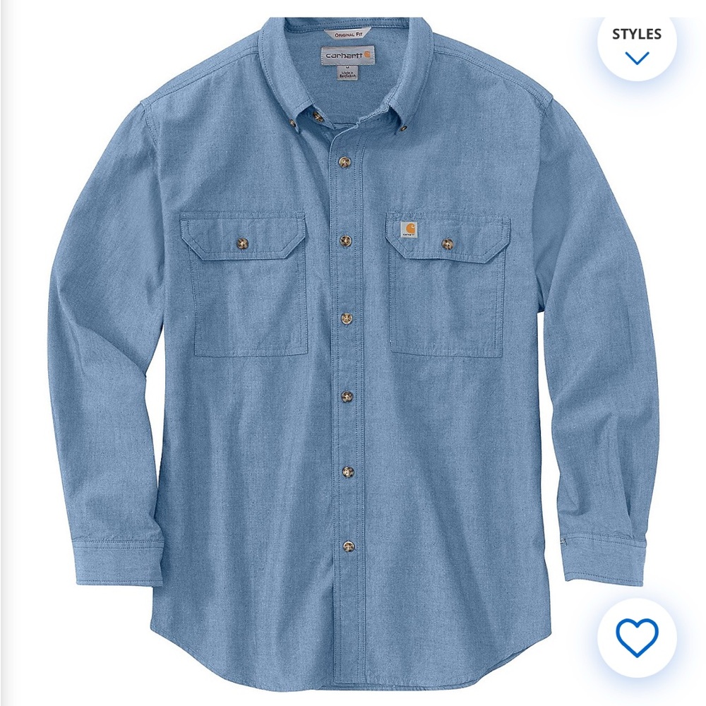Carhartt Denim Blue Long Sleeve Shirt